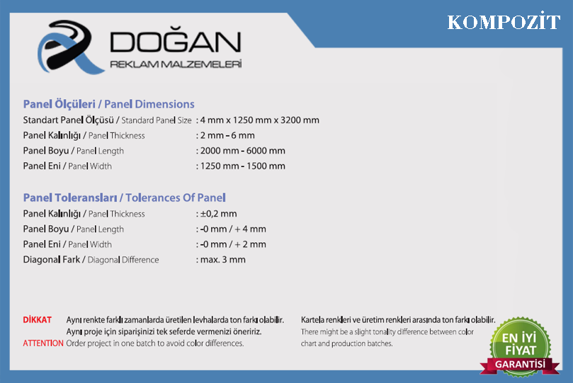 Sistem Alüminyum Alutech 200 Kompozit Panel